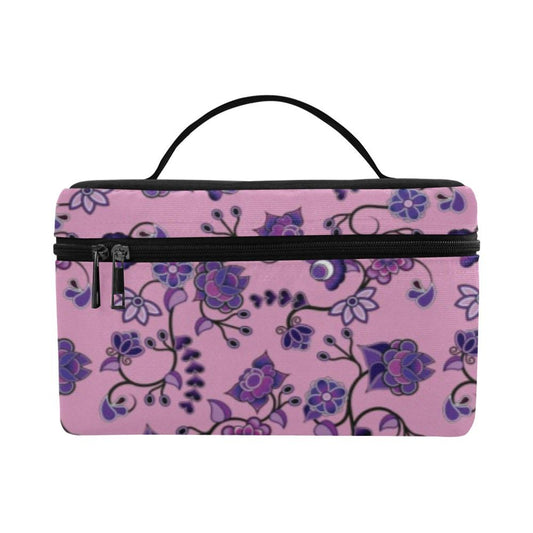 Purple Floral Amour Cosmetic Bag/Large (Model 1658) Cosmetic Bag e-joyer 