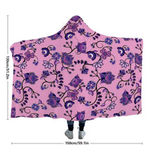 Load image into Gallery viewer, Purple Floral Amour Hooded Blanket blanket 49 Dzine 
