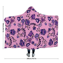 Load image into Gallery viewer, Purple Floral Amour Hooded Blanket blanket 49 Dzine 
