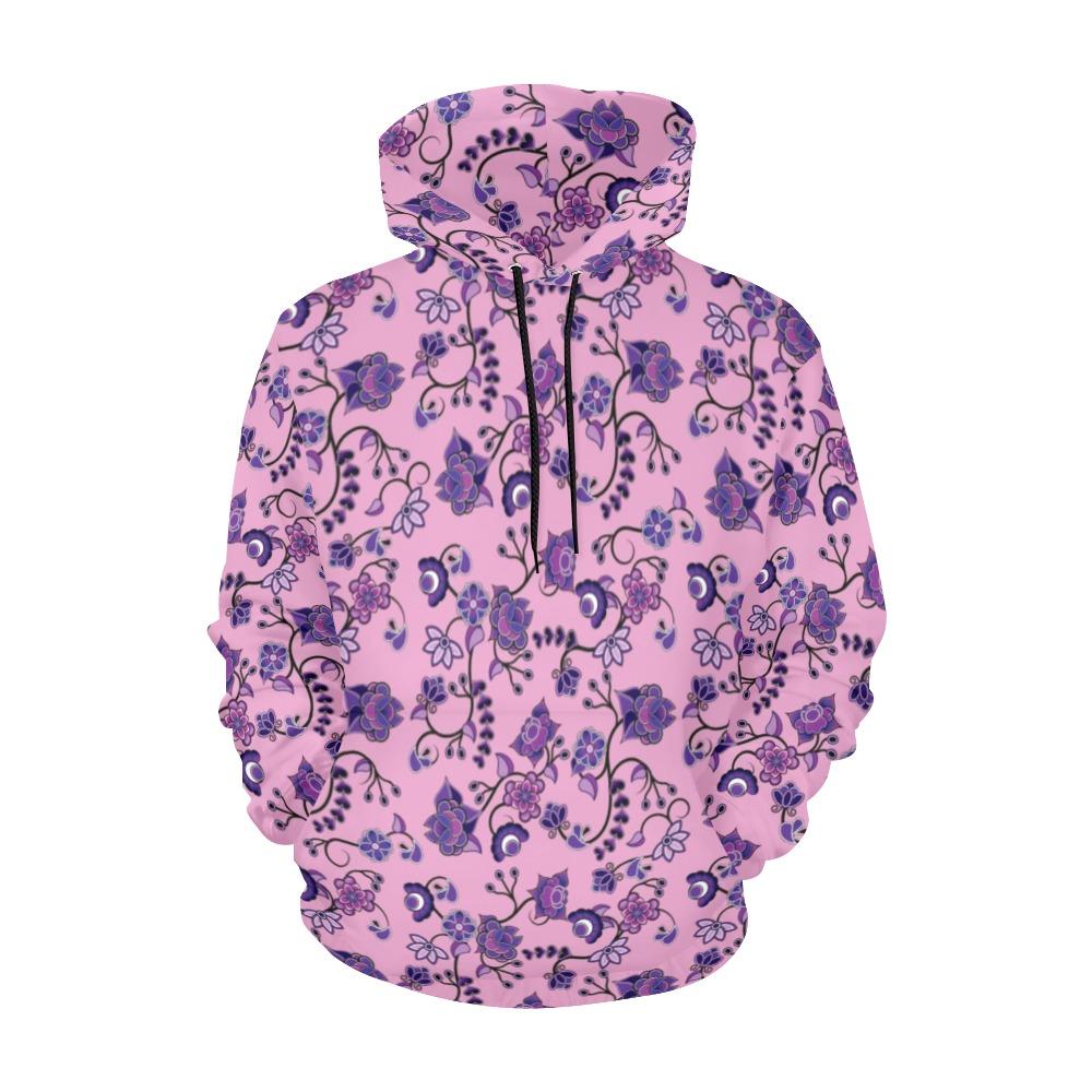 Purple Floral Amour Hoodie for Women by 49 Dzine