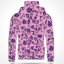 Load image into Gallery viewer, Purple Floral Amour Hoodie with Face Cover 49 Dzine 
