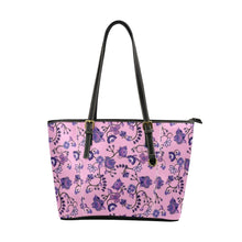 Load image into Gallery viewer, Purple Floral Amour Leather Tote Bag/Large (Model 1640) Leather Tote Bag (1640) e-joyer 
