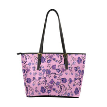 Load image into Gallery viewer, Purple Floral Amour Leather Tote Bag/Large (Model 1640) Leather Tote Bag (1640) e-joyer 
