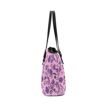 Load image into Gallery viewer, Purple Floral Amour Leather Tote Bag/Large (Model 1640) Leather Tote Bag (1640) e-joyer 
