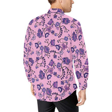 Load image into Gallery viewer, Purple Floral Amour Men&#39;s All Over Print Casual Dress Shirt (Model T61) Men&#39;s Dress Shirt (T61) e-joyer 
