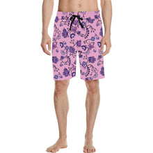 Load image into Gallery viewer, Purple Floral Amour Men&#39;s All Over Print Casual Shorts (Model L23) Men&#39;s Casual Shorts (L23) e-joyer 
