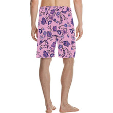 Load image into Gallery viewer, Purple Floral Amour Men&#39;s All Over Print Casual Shorts (Model L23) Men&#39;s Casual Shorts (L23) e-joyer 
