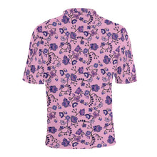 Load image into Gallery viewer, Purple Floral Amour Men&#39;s All Over Print Polo Shirt (Model T55) Men&#39;s Polo Shirt (Model T55) e-joyer 
