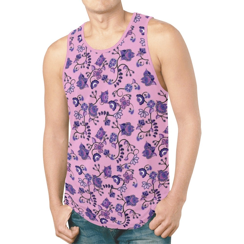 Purple Floral Amour New All Over Print Tank Top for Men (Model T46) New All Over Print Tank Top for Men (T46) e-joyer 