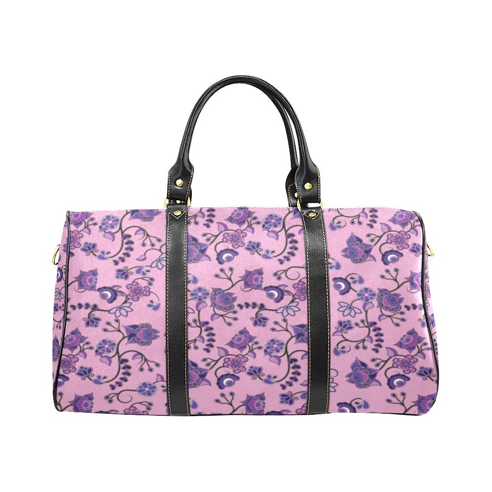 Purple Floral Amour New Waterproof Travel Bag/Large (Model 1639) Waterproof Travel Bags (1639) e-joyer 