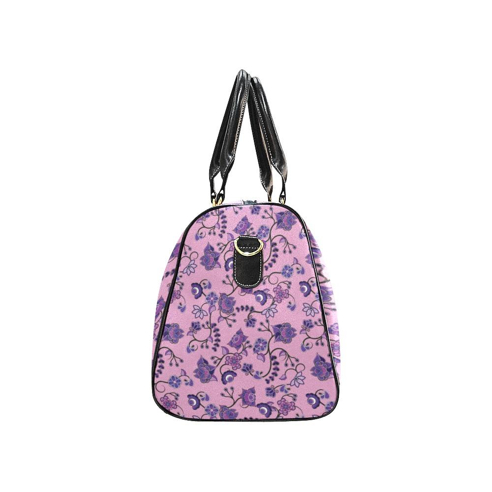 Purple Floral Amour New Waterproof Travel Bag/Large (Model 1639) Waterproof Travel Bags (1639) e-joyer 