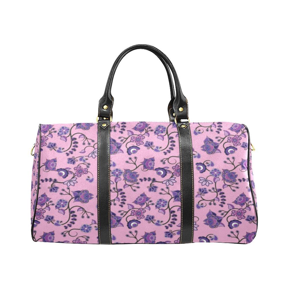 Purple Floral Amour New Waterproof Travel Bag/Large (Model 1639) Waterproof Travel Bags (1639) e-joyer 