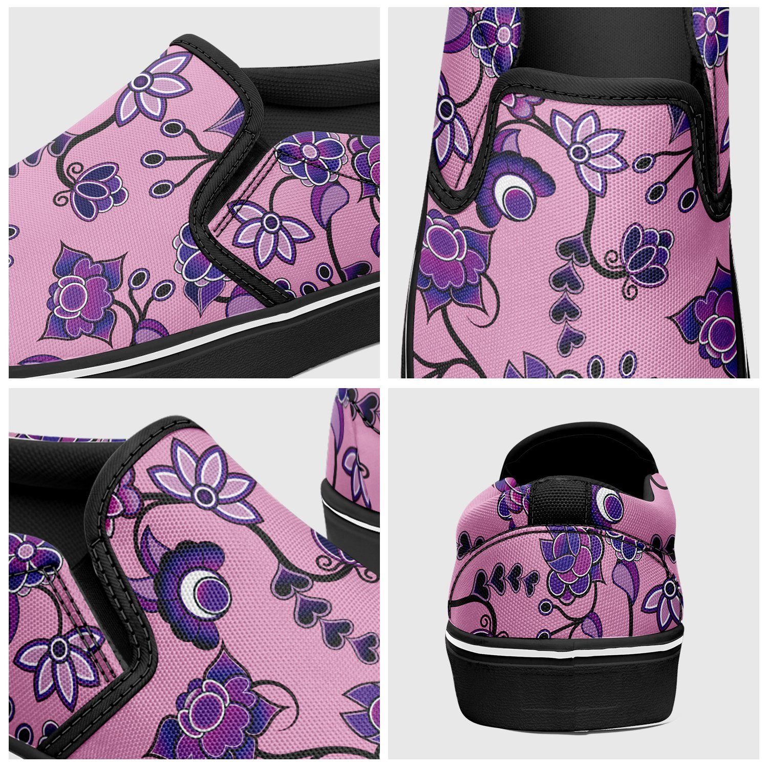 Purple Floral Amour Otoyimm Canvas Slip On Shoes otoyimm Herman 