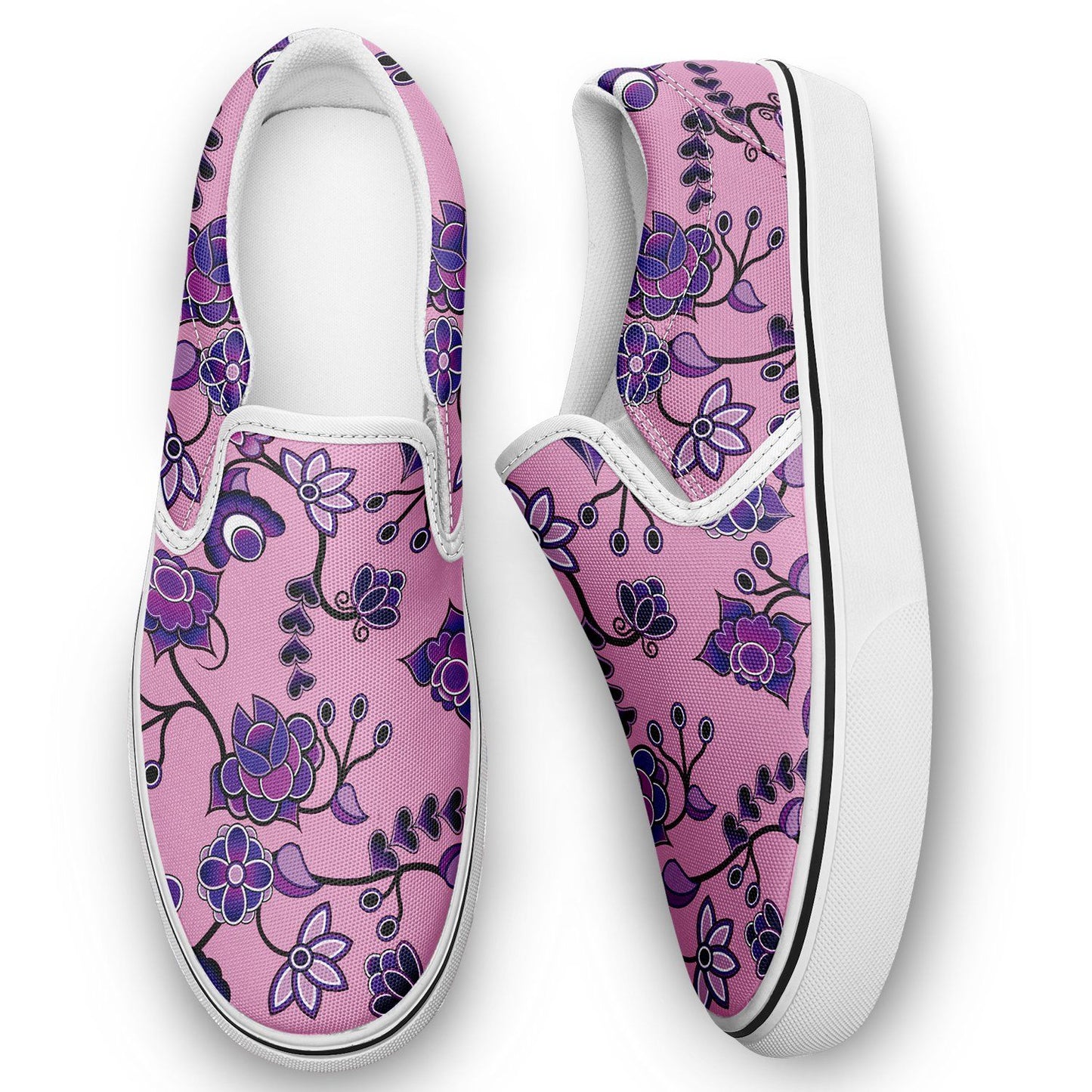 Purple Floral Amour Otoyimm Canvas Slip On Shoes otoyimm Herman 