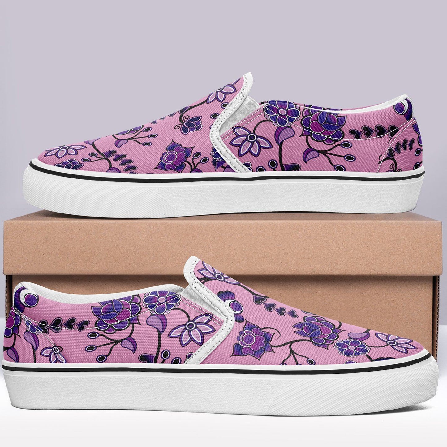 Purple Floral Amour Otoyimm Canvas Slip On Shoes otoyimm Herman 