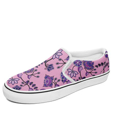 Load image into Gallery viewer, Purple Floral Amour Otoyimm Canvas Slip On Shoes otoyimm Herman US Youth 1 / EUR 32 White Sole 
