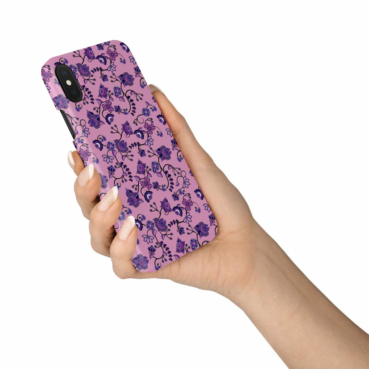 Purple Floral Amour Phone Case Phone Case wc-fulfillment 