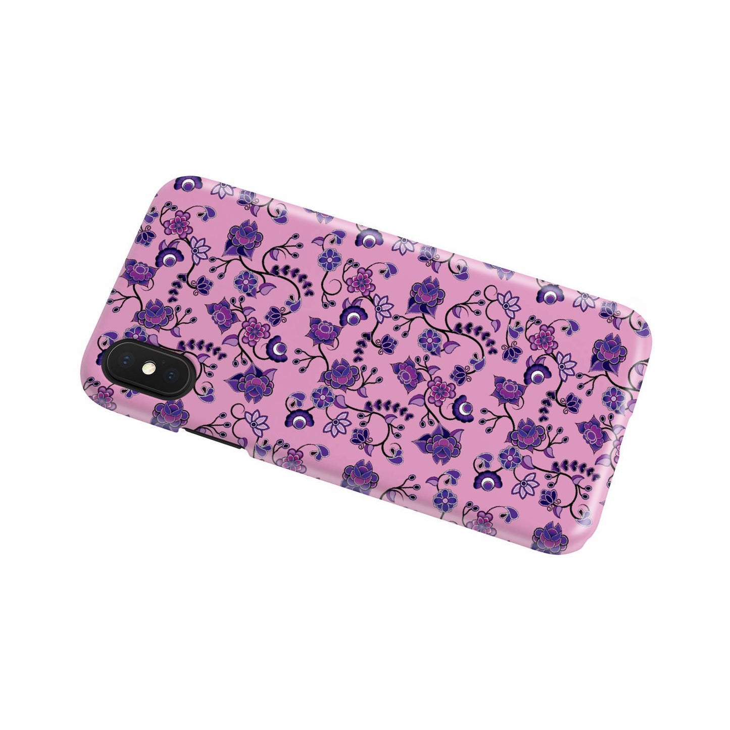 Purple Floral Amour Phone Case Phone Case wc-fulfillment 