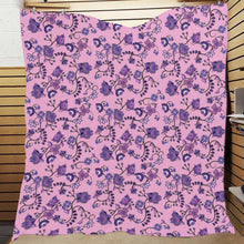 Load image into Gallery viewer, Purple Floral Amour Quilt 70&quot;x80&quot; Quilt 70&quot;x80&quot; e-joyer 
