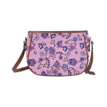 Load image into Gallery viewer, Purple Floral Amour Saddle Bag/Large (Model 1649) bag e-joyer 
