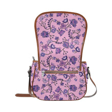 Load image into Gallery viewer, Purple Floral Amour Saddle Bag/Large (Model 1649) bag e-joyer 
