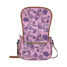 Load image into Gallery viewer, Purple Floral Amour Saddle Bag/Small (Model 1649) Full Customization bag e-joyer 
