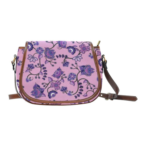 Purple Floral Amour Saddle Bag/Small (Model 1649) Full Customization bag e-joyer 