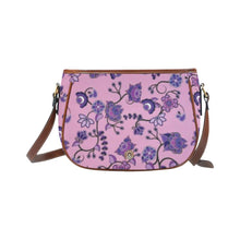 Load image into Gallery viewer, Purple Floral Amour Saddle Bag/Small (Model 1649) Full Customization bag e-joyer 
