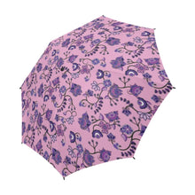 Load image into Gallery viewer, Purple Floral Amour Semi-Automatic Foldable Umbrella (Model U05) Semi-Automatic Foldable Umbrella e-joyer 
