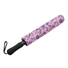 Load image into Gallery viewer, Purple Floral Amour Semi-Automatic Foldable Umbrella (Model U05) Semi-Automatic Foldable Umbrella e-joyer 
