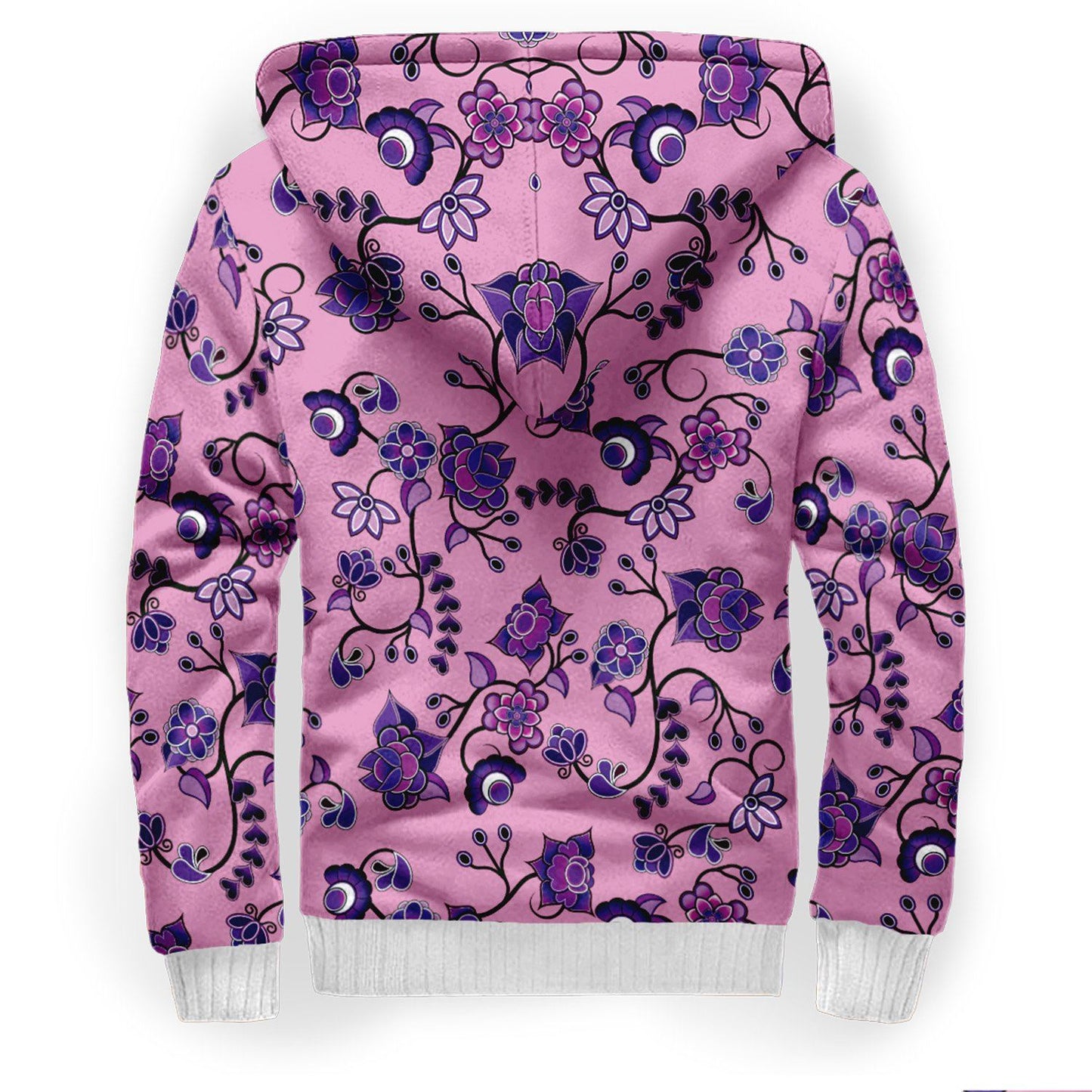 Purple Floral Amour Sherpa Hoodie hoodie Herman 