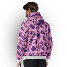 Load image into Gallery viewer, Purple Floral Amour Sherpa Hoodie hoodie Herman 
