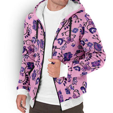 Load image into Gallery viewer, Purple Floral Amour Sherpa Hoodie hoodie Herman 
