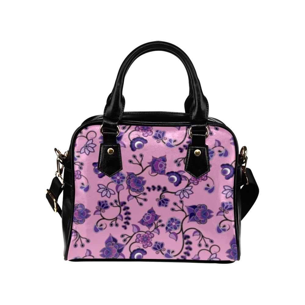 Purple Floral Amour Shoulder Handbag (Model 1634) Shoulder Handbags (1634) e-joyer 