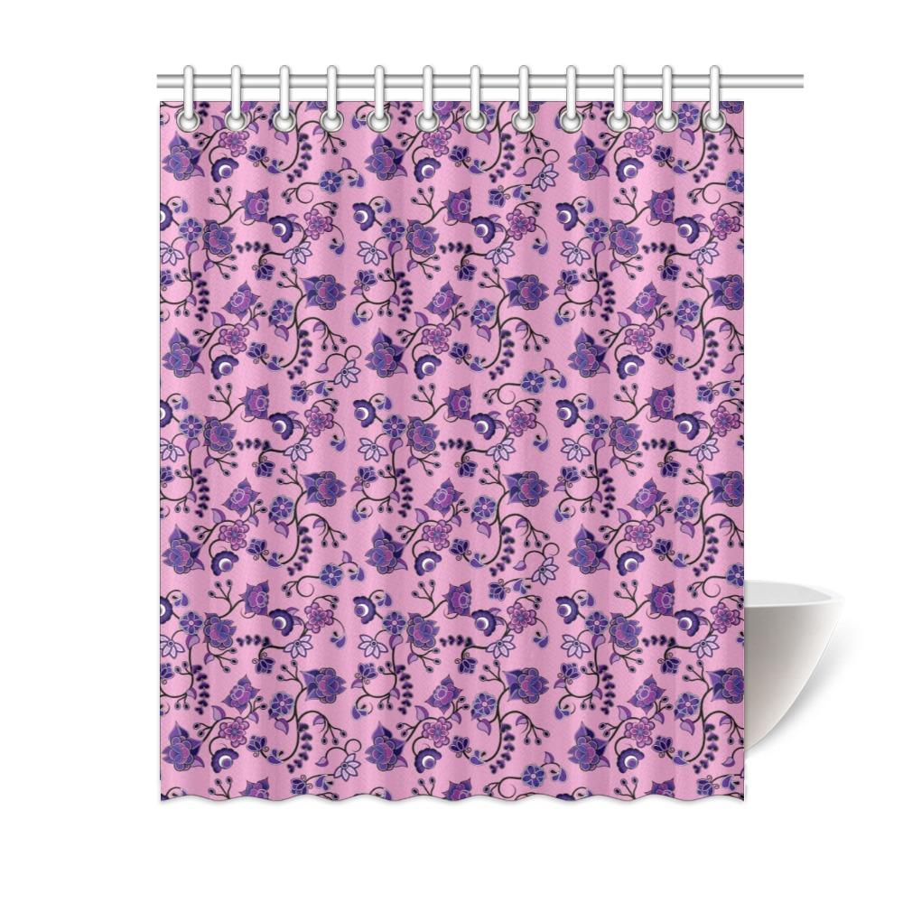 Purple Floral Amour Shower Curtain 60