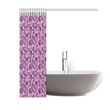 Load image into Gallery viewer, Purple Floral Amour Shower Curtain 60&quot;x72&quot; Shower Curtain 60&quot;x72&quot; e-joyer 
