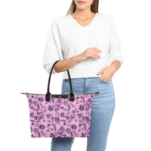 Load image into Gallery viewer, Purple Floral Amour Single-Shoulder Lady Handbag (Model 1714) bag e-joyer 
