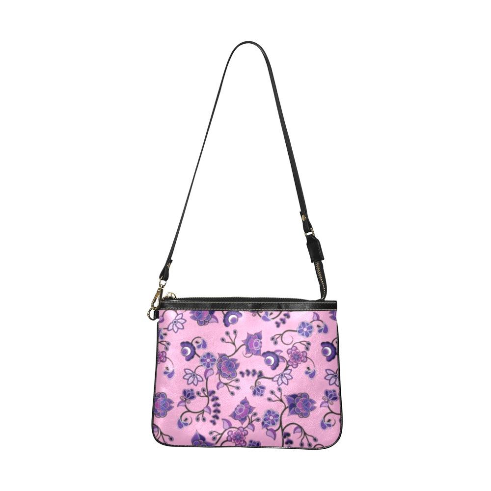 Purple Floral Amour Small Shoulder Bag (Model 1710) Small Shoulder Bag (1710) e-joyer 