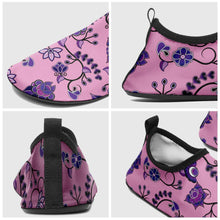 Load image into Gallery viewer, Purple Floral Amour Sockamoccs Kid&#39;s Slip On Shoes Herman 
