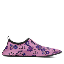 Load image into Gallery viewer, Purple Floral Amour Sockamoccs Kid&#39;s Slip On Shoes Herman 
