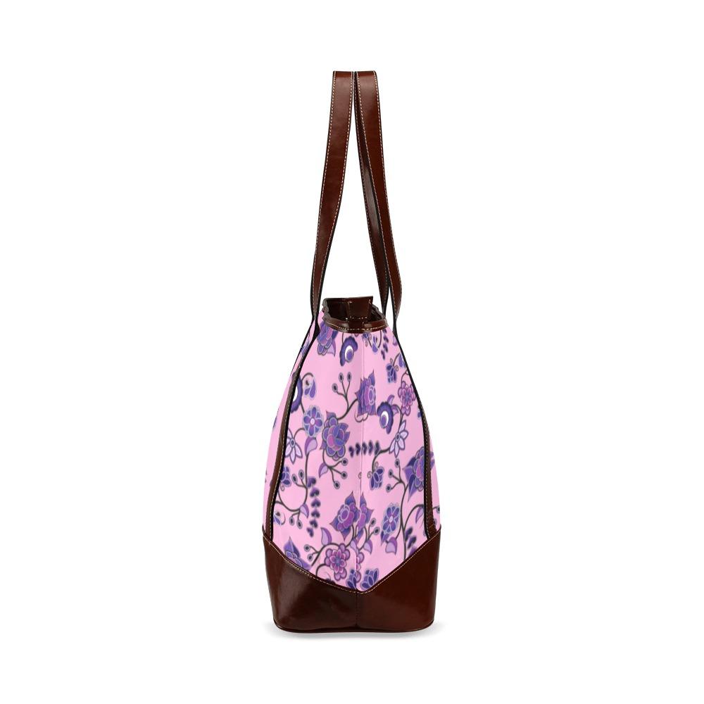 Purple Floral Amour Tote Handbag (Model 1642) Tote Handbags (1642) e-joyer 