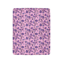 Load image into Gallery viewer, Purple Floral Amour Ultra-Soft Micro Fleece Blanket 40&quot;x50&quot; Ultra-Soft Blanket 40&#39;&#39;x50&#39;&#39; e-joyer 
