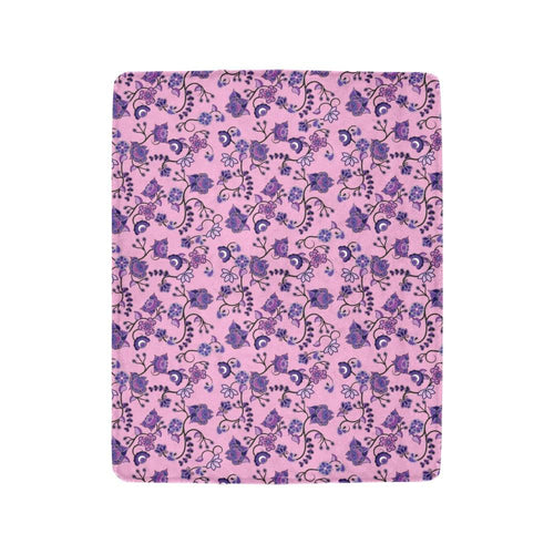 Purple Floral Amour Ultra-Soft Micro Fleece Blanket 40