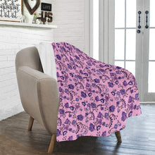 Load image into Gallery viewer, Purple Floral Amour Ultra-Soft Micro Fleece Blanket 40&quot;x50&quot; Ultra-Soft Blanket 40&#39;&#39;x50&#39;&#39; e-joyer 
