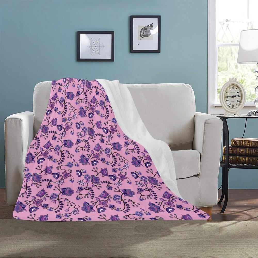 Purple Floral Amour Ultra-Soft Micro Fleece Blanket 40"x50" Ultra-Soft Blanket 40''x50'' e-joyer 