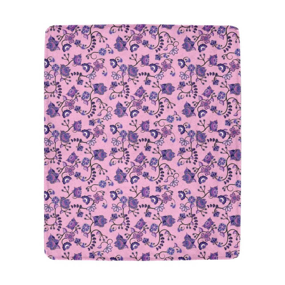 Purple Floral Amour Ultra-Soft Micro Fleece Blanket 50"x60" Ultra-Soft Blanket 50''x60'' e-joyer 