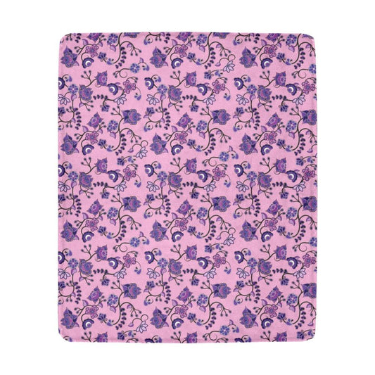 Purple Floral Amour Ultra-Soft Micro Fleece Blanket 50"x60" Ultra-Soft Blanket 50''x60'' e-joyer 