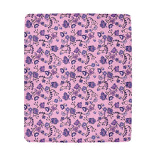 Load image into Gallery viewer, Purple Floral Amour Ultra-Soft Micro Fleece Blanket 50&quot;x60&quot; Ultra-Soft Blanket 50&#39;&#39;x60&#39;&#39; e-joyer 
