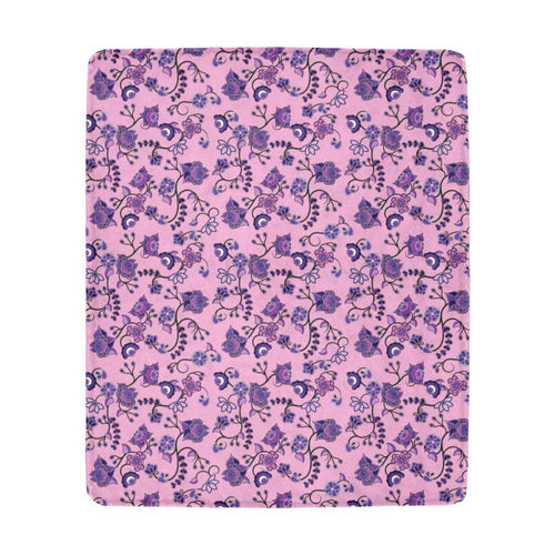 Purple Floral Amour Ultra-Soft Micro Fleece Blanket 50