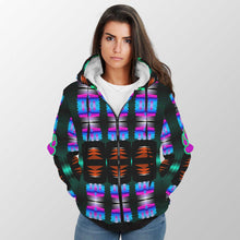 Load image into Gallery viewer, Purple Midnight Bearpaw Sherpa Hoodie 49 Dzine 
